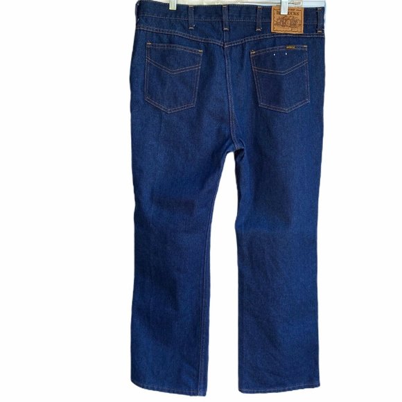 Sears Roebucks Jeans Straight Dark Wash Vtg 70s - Picture 2 of 12
